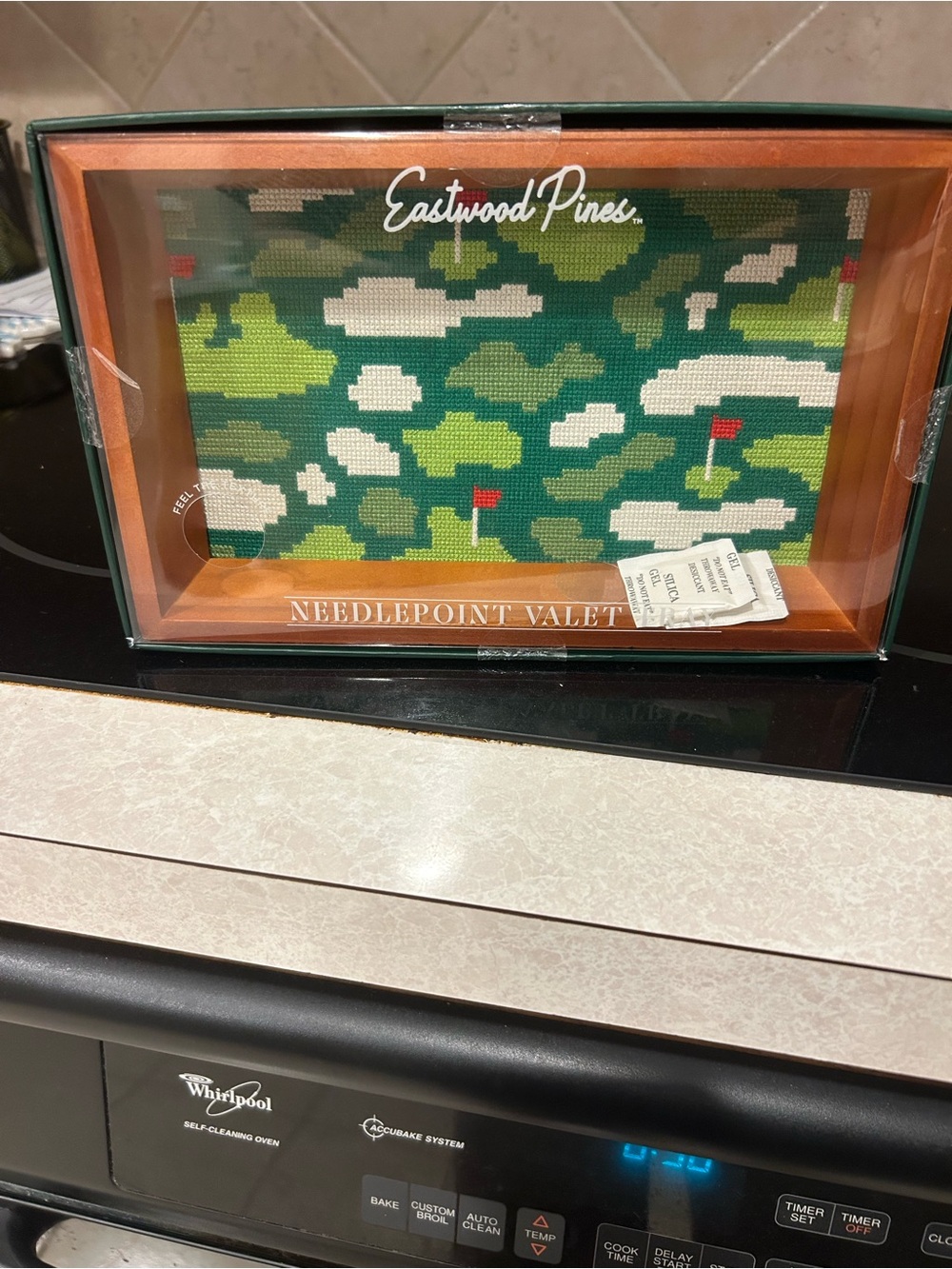 Eastwood Pines Green Camo Golf Needlepoint Valet